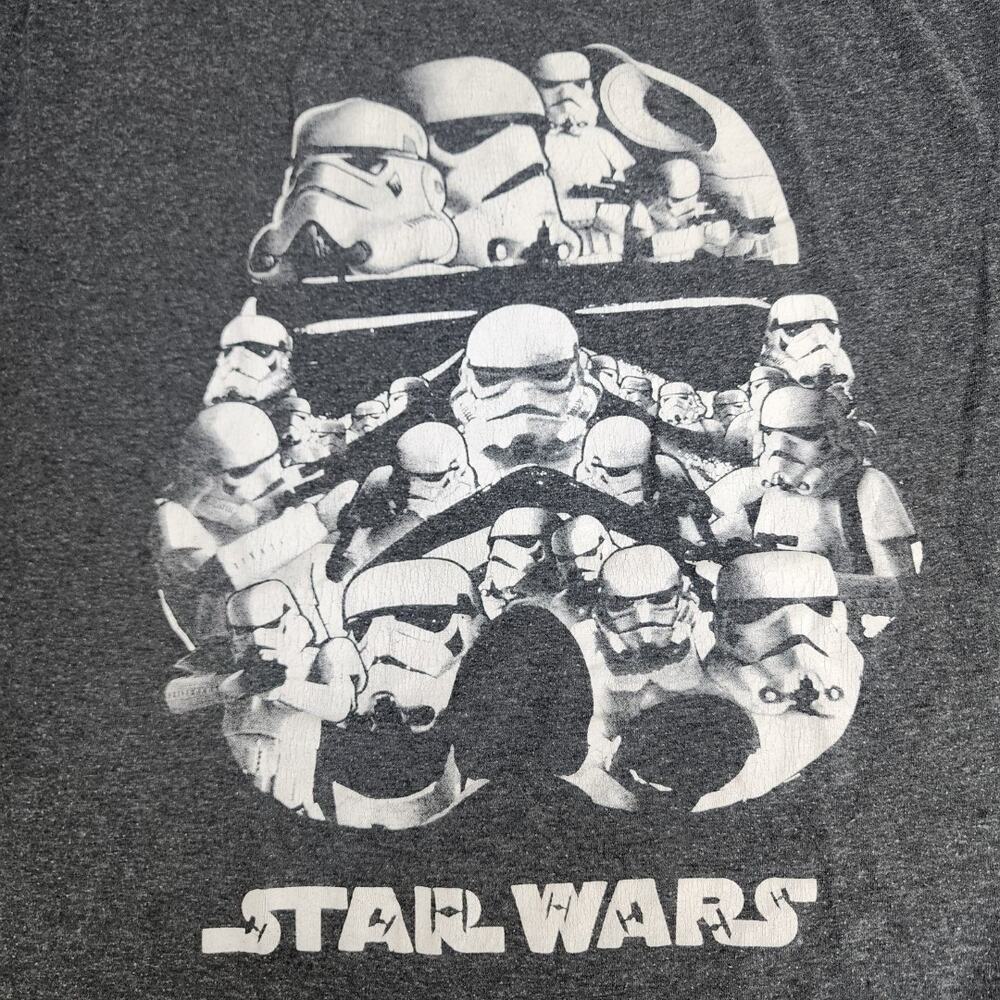 Star Wars Movie Storm Troopers Black Graphic Short Sleeve T-Shirt Men's Size L